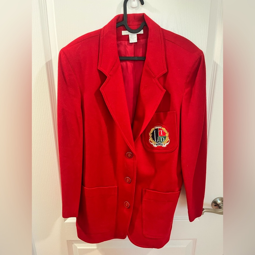 Vintage preppy, red The Limited Blazer Size Small
